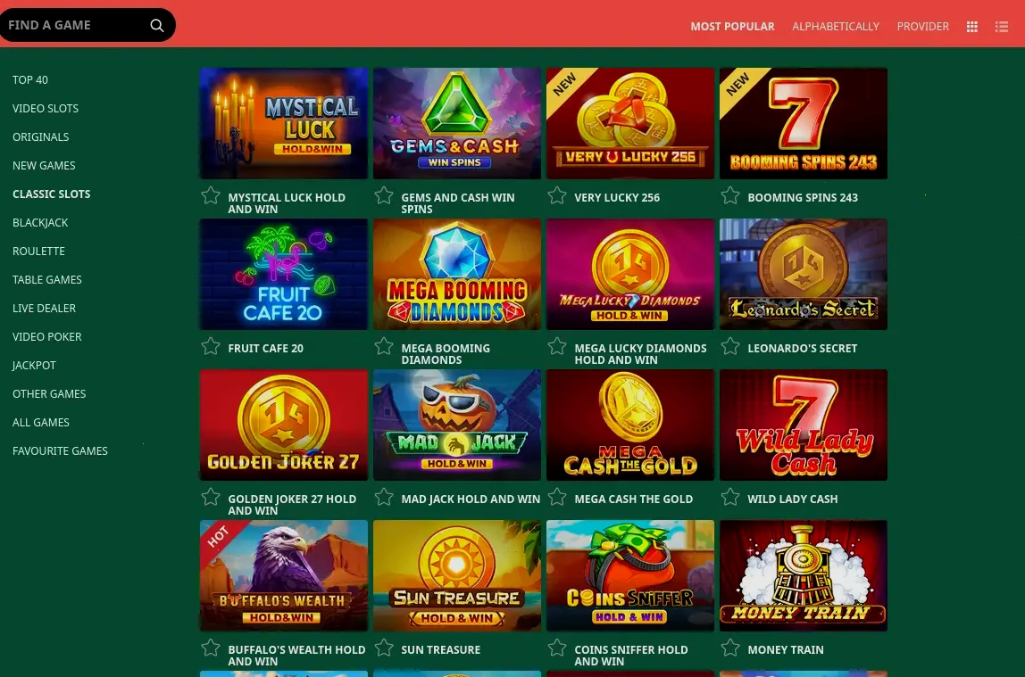 Million Casino app mobile interfaccia di gioco su smartphone
